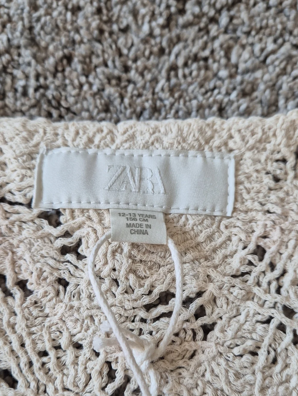 Crochet Floral Lace Sleeveless Vest - Cream